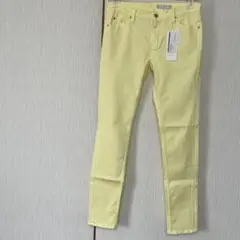 【新品】カラージーンズ　イエロー　スキニーパンツ L イッツインターナショナル