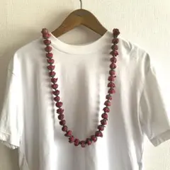 フラダンス　レイ　赤　ピカケ　ロングレイ