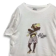 BHUB ネタ Tシャツ 古着 白 猿 アニマル セクシー ファニー イラスト