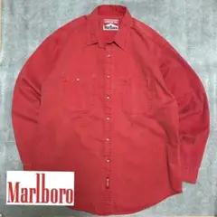 ⭐︎90s Marlboro マルボロ 長袖シャツ　コットンツイル