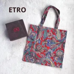 【未使用】ETROエトロ トートバッグ エコバッグ ペイズリー柄（箱付き）