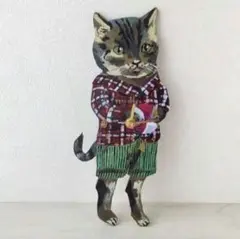 新品　ナタリーレテ　ダイカット クロック　タビーキャット　猫　ねこ　ネコ
