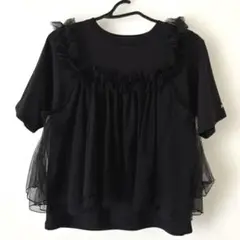 しまむら 辻希美 Ange Charme シアービスチェTシャツ Lサイズ 中黒