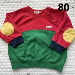 ミキハウス　ロゴ　トレーナー　80センチ