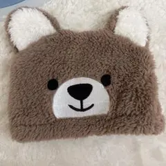 クマ　デザイン ベビー帽子 ブラウン