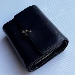 アニエスベー 黒 ブラック 折財布 agnes b ミニウォレット 3つ折財布