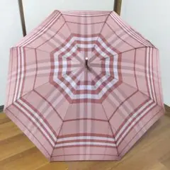 BURBERRY 長傘 ピンク ギガチェック