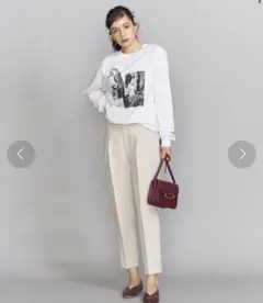 【新品】beauty&youth/レーヨンブレンドテーパードパンツ