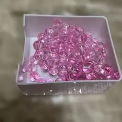 ガラスビーズ♡ピンク♡ニュアンス柄入り♡約80個