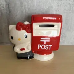 ハローキティ 陶器製ポスト型貯金箱(新品未使用)