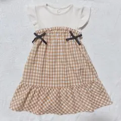 【アプレレクール】ギンガムチェックワンピース　110cm