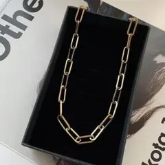 サージカルステンレス ネックレス チェーン ゴールド オーバル アレルギー対応