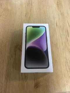 Apple iPhone 14 パープル 箱とケーブル