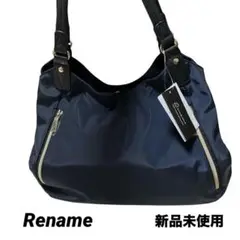 【新品未使用】Rename トートバッグ　ショルダーバッグ　ナイロン　ネイビー