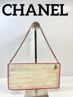CHANEL チェーンショルダーバッグ ハラコ ココマーク 肩掛け シール有り