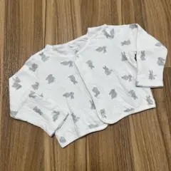 petitbateau プチバトー　カーディガン　羽織り　うさぎ　白　12m