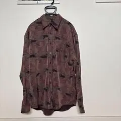 ⭐️BARISAL 長袖シャツ　柄シャツ　胸ポケット　L