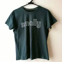 フェリシモ smally ロゴ &ヤギプリントTシャツ　ダークグリーン　サイズM