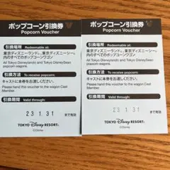 ディズニーリゾート ポップコーン引換券