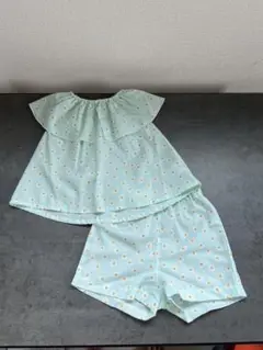 ベビー服 上下セット 女の子　セットアップ　ノースリーブ　短パン