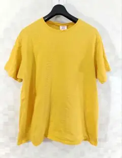 古着　'90Hanes　USA製 無地半袖Tシャツ　イエロー　シングルステッチ