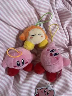 カービィ ぬいぐるみ 3体セット ストラップ付き　プライズ