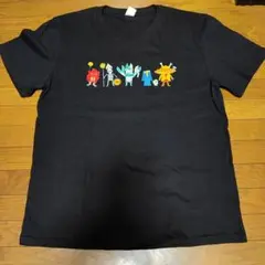 キャラクターイラスト 黒 Tシャツ 2XL