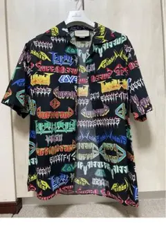 GUCCI グッチ 半袖 柄シャツ 46 sサイズ
