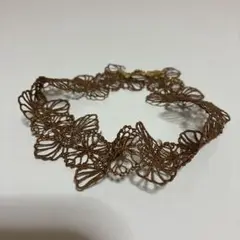 レースチョーカー　ブレスレット　ブラウン　【未使用品】