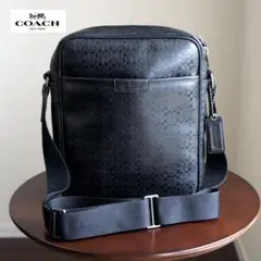 【新品未使用】 COACH ショルダーバッグ／シグネチャーコレクション／ブラック