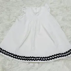 PETIT BATEAU　18ｍ/81ｃｍ　白　ノースリーブワンピース　552