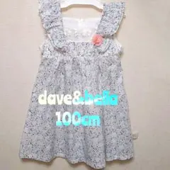 最終価格☆美品☆dave＆bella 小花柄ノースリーブワンピース 100cm