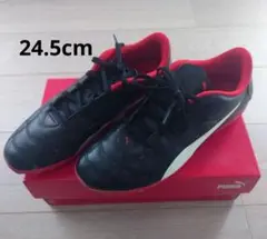 PUMA サッカーシューズ 24.5cm ブラック/レッド
