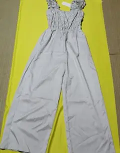 シャーリングサロペット アイボリー