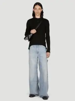 courreges Dirty Blue Baggy Jeans