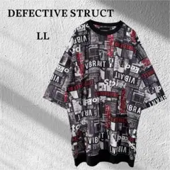 DEFECTIVE STRUCT グラフィックTシャツ 大きめ 黒系 LL