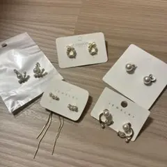 【新品未使用】綺麗め　ピアス まとめ売り5点セット