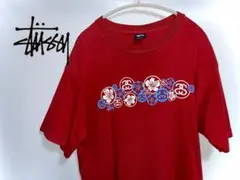 stussy Tシャツ old stussy ハイビスカス　紺タグ　ヴィンテージ