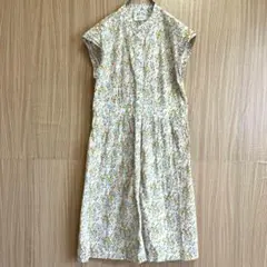 SCAPA スキャパ ロングワンピース 花柄 総柄 ノースリーブ 42 大きい