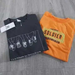 devirockブラック・ベルメゾン オレンジ Tシャツ 150cm 2枚新品