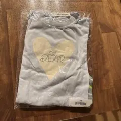 ハートプリントTシャツとストライプパンツセット