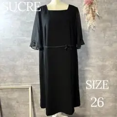 SUCRE ブラックフォーマルワンピース　礼服　喪服　希少な大きいサイズ　26