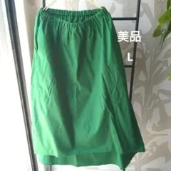 Anvo グリーンAライン フレアスカートウエストゴム Mサイズ