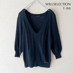 【 WILLSELECTION 】 五分袖ニット カットソー メッシュ 1