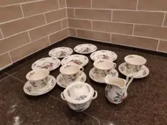 お値下げ♪ウェッジウッド【ポプリ】1950年代★コーヒーセット
