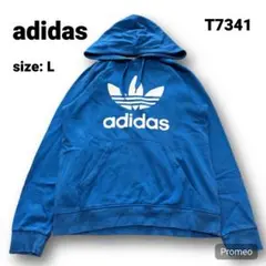 【即購入OK】adidas トレフォイルパーカー サイズL ブルー