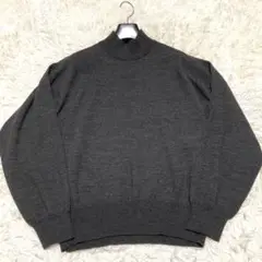 美品✨イッセイミヤケメン　厚手ウールニット　M ダークグレー　長袖　アーカイヴ
