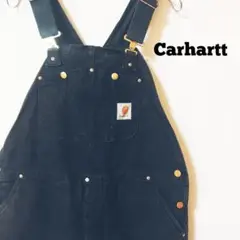 【人気商品】Carhartt オーバーオール ダック地②黒