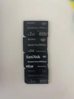 メモリースティックPRO Duo 2GB×3、8GB×1