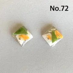 ハンドメイド　レジン　ピアス　ノンホールピアス